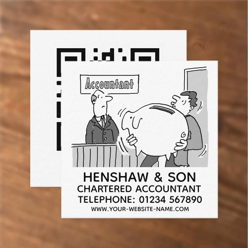 Chartered Accountant Promotional Square Business Card