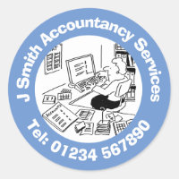 Chartered Accountants and Accountancy. Classic Round Sticker