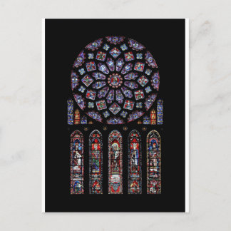 CHARTERS VI STAINED GLASS POSTCARD
