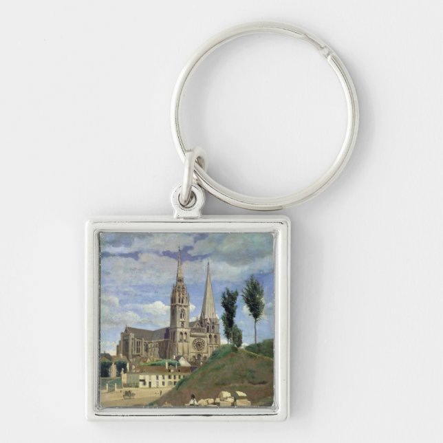 Chartres Cathedral, 1830 Keychain (Front)