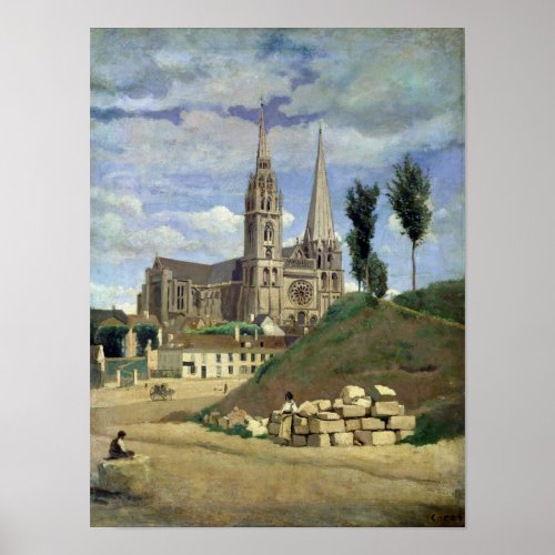 Chartres Cathedral 1830 Poster