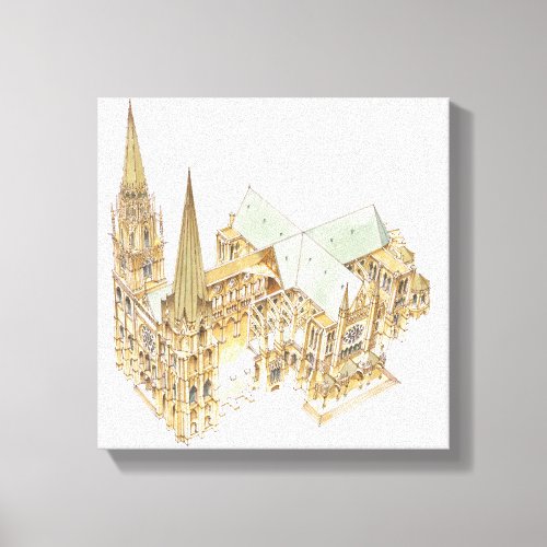 Chartres Cathedral France Canvas Print