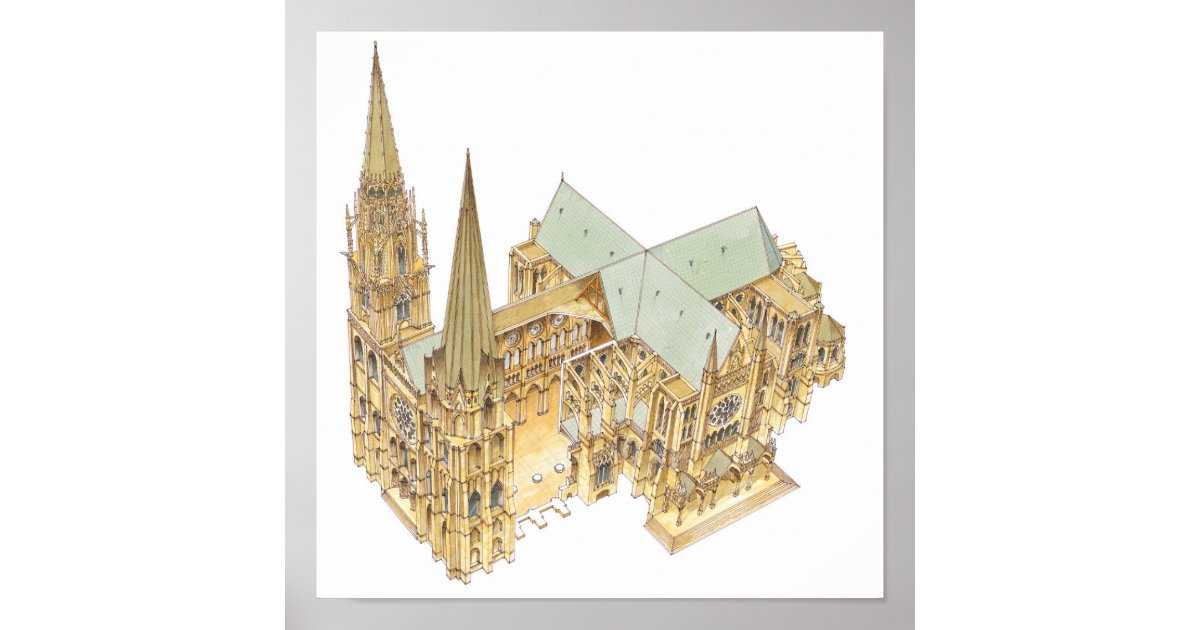 Chartres Cathedral. France Poster | Zazzle