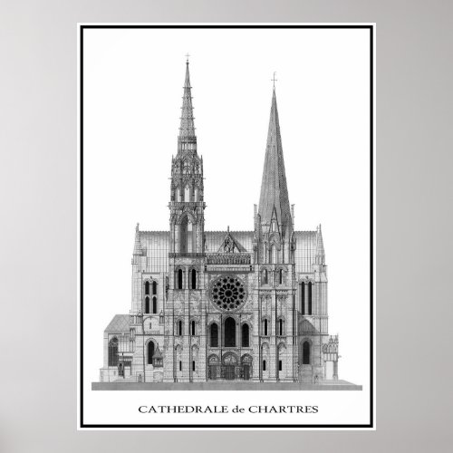 CHARTRES CATHEDRAL POSTER