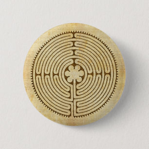 Chartres Labyrinth antique style 1 + your ideas Button