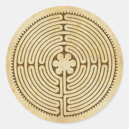 Chartres Labyrinth Antique Style 1   Your Ideas Classic Round Sticker