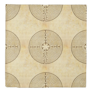 Chartres Labyrinth antique style 1 + your ideas Duvet Cover