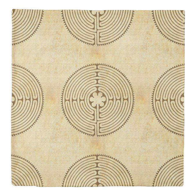 Chartres Labyrinth antique style 1 + your ideas Duvet Cover (Front)
