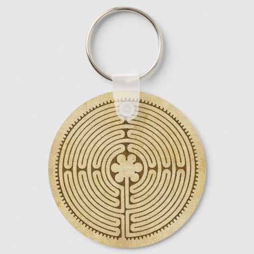 Chartres Labyrinth antique style 1  your ideas Keychain