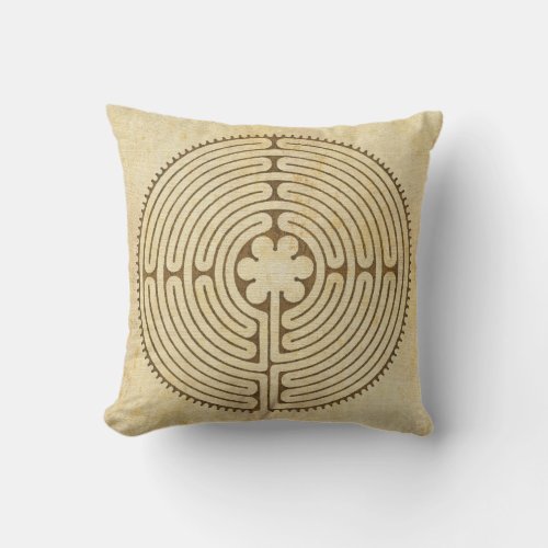Chartres Labyrinth antique style 1  your ideas Throw Pillow