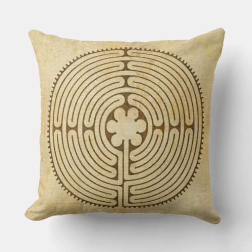 Chartres Labyrinth antique style 1  your ideas Throw Pillow