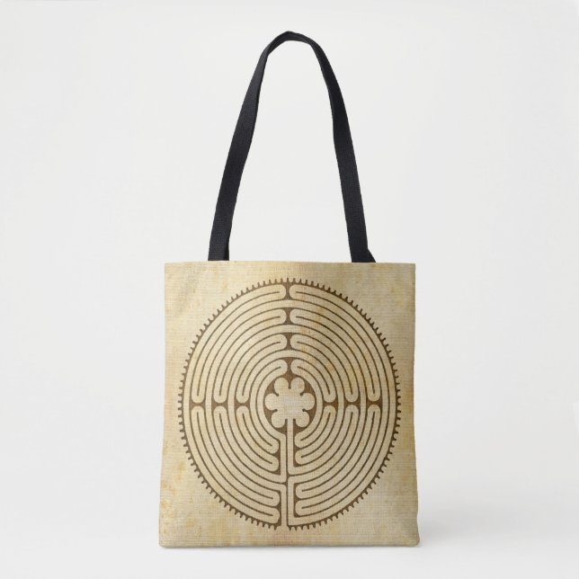 Chartres Labyrinth antique style 1 + your ideas Tote Bag (Front)