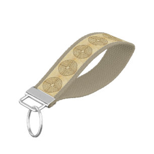 Chartres Labyrinth antique style 1 + your ideas Wrist Keychain