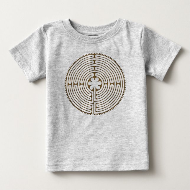 Chartres Labyrinth antique style + your ideas Baby T-Shirt (Front)