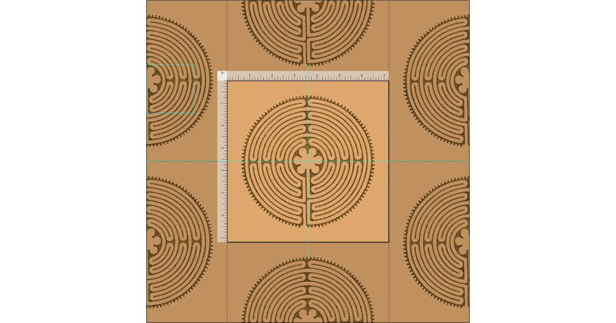 Chartres Labyrinth antique style + your ideas Fabric | Zazzle