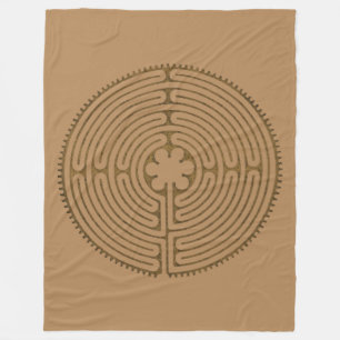 Chartres Labyrinth antique style + your ideas Fleece Blanket