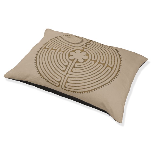 Chartres Labyrinth antique style + your ideas Pet Bed (Angled)