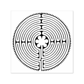Chartres Labyrinth Antique Style   Your Ideas Self-inking Stamp by SpiritEnergyToGo at Zazzle