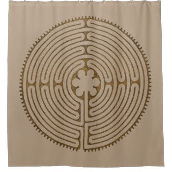 Chartres Labyrinth Antique Style   Your Ideas Shower Curtain by SpiritEnergyToGo at Zazzle