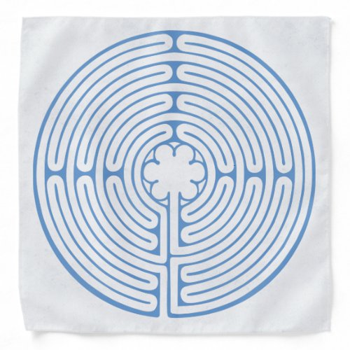 Chartres Labyrinth Blue Bandana
