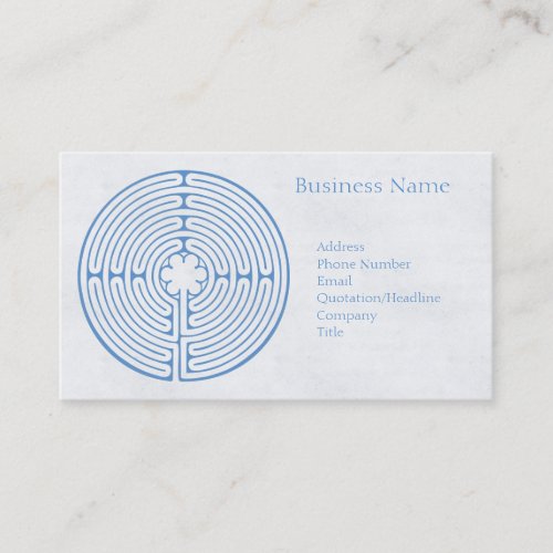 Chartres Labyrinth Blue Business Card