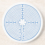 Chartres Labyrinth Blue Drink Coaster at Zazzle