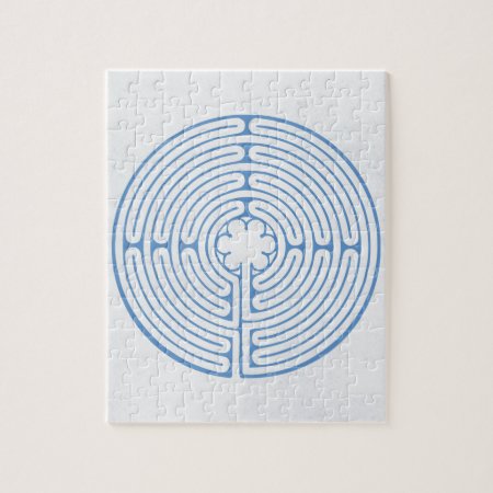 Chartres Labyrinth Blue Jigsaw Puzzle