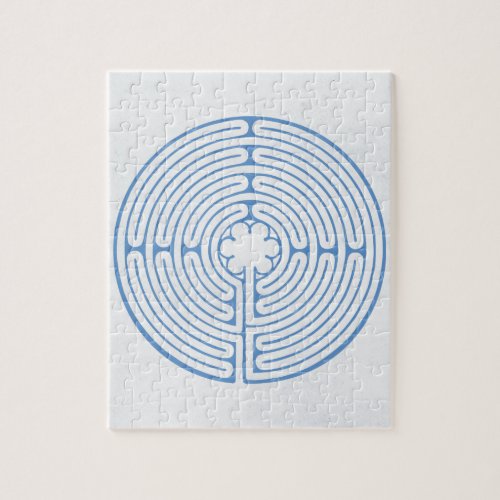 Chartres Labyrinth Blue Jigsaw Puzzle