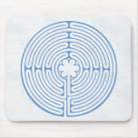 Chartres Labyrinth Blue Mouse Pad at Zazzle