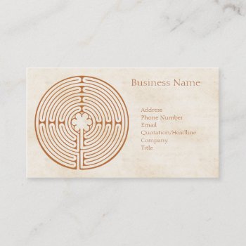Chartres Labyrinth Business Card by SnipClipGig at Zazzle