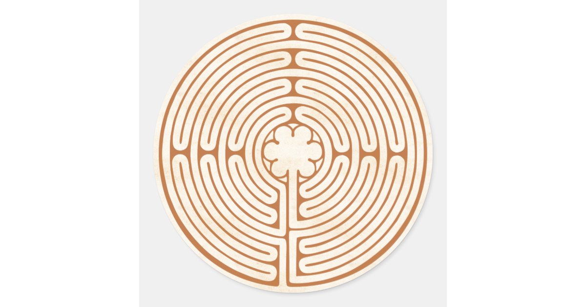 Labyrith Sticker Chartres Labyrinth Classic Round Sticker | Zazzle