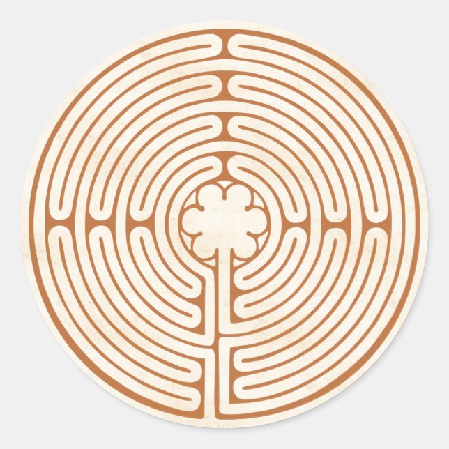 Chartres Labyrinth Classic Round Sticker (Front)