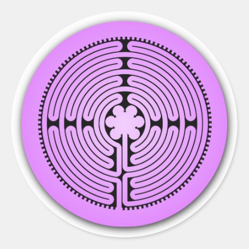 Chartres Labyrinth Classic Round Sticker