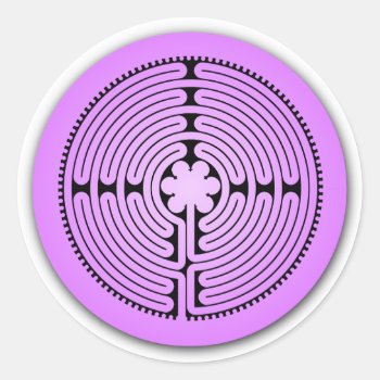 Chartres Labyrinth Classic Round Sticker by inkles at Zazzle