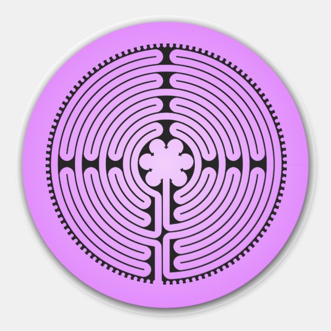 Chartres Labyrinth Classic Round Sticker (Front)