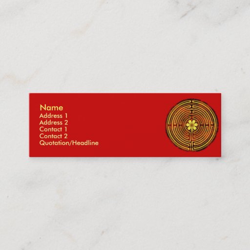 Customizable Chartres Labyrinth Fire Profile Cards Business Card Template