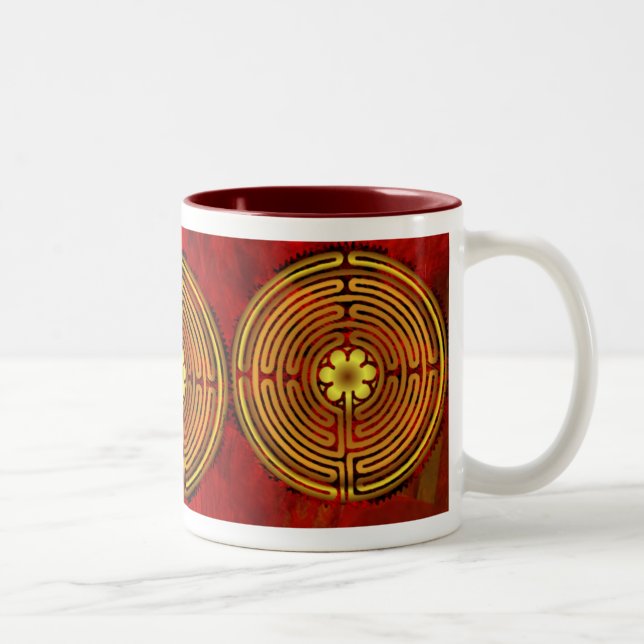 Chartres Labyrinth Fire Reddy Mug (Right)