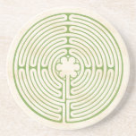 Chartres Labyrinth Green Drink Coaster at Zazzle