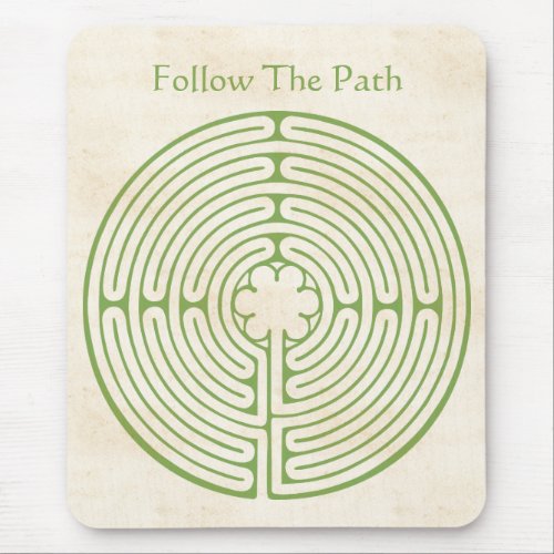 Chartres Labyrinth Green Mouse Pad