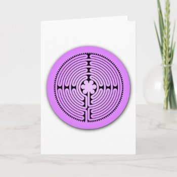 Chartres Labyrinth Holiday Card by inkles at Zazzle