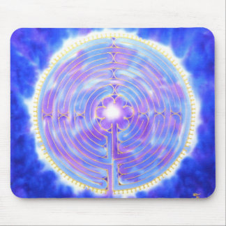Chartres Labyrinth in Blue: A Silkandart Mouse Pad