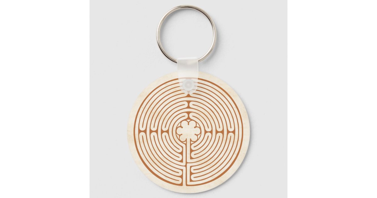 Chartres Labyrinth Keychain | Zazzle