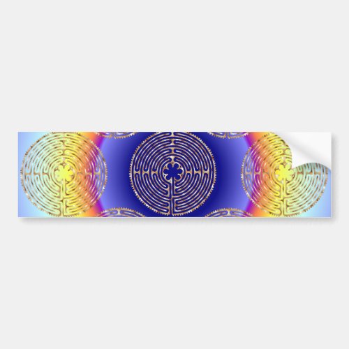 Chartres Labyrinth Light Paths Bumper Sticker