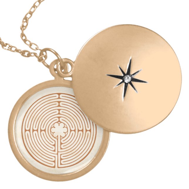 Chartres Labyrinth Locket Necklace (Front)