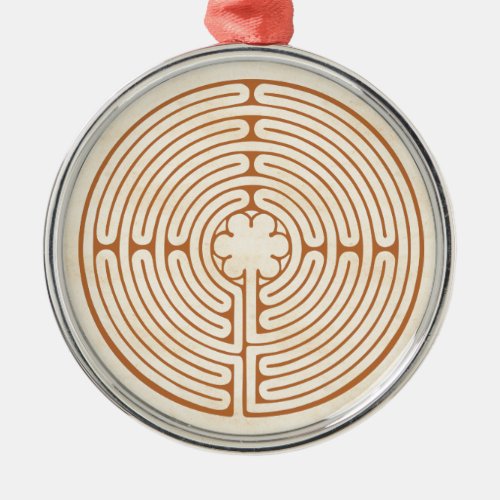 Chartres Labyrinth Metal Ornament