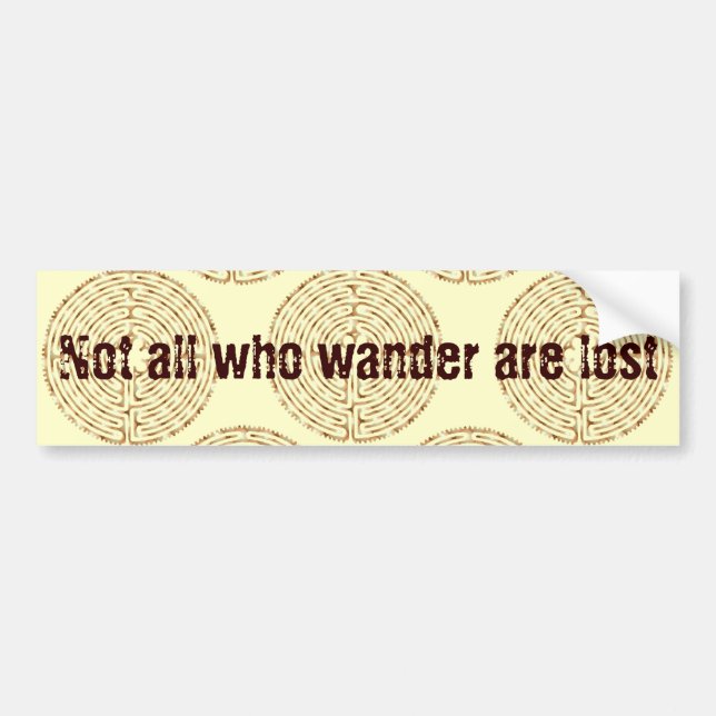 Chartres Labyrinth Pearl Bumper Sticker (Front)