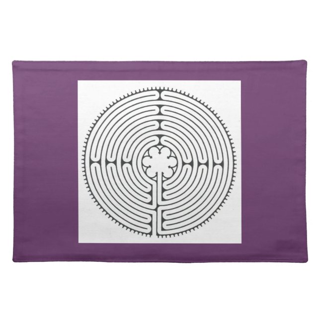 Chartres labyrinth placemat finger labyrinth cloth (Front)