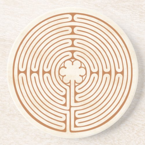 Chartres Labyrinth Sandstone Coaster
