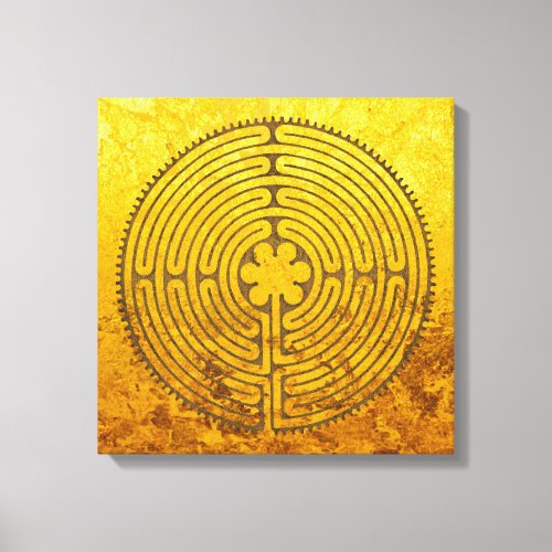 Chartres Labyrinth _ Spiritual Symbol Antique 1 Canvas Print