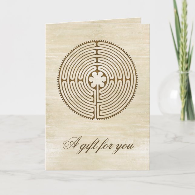 Chartres Labyrinth - Spiritual Symbol Antique 1 Card (Front)